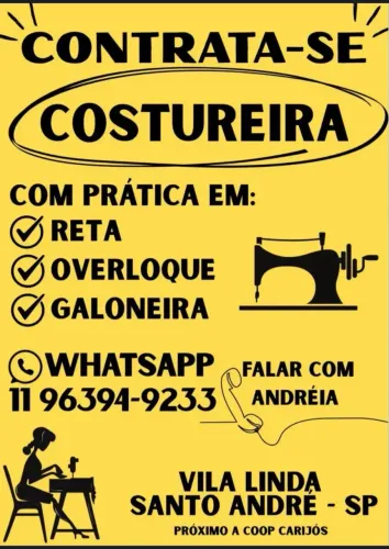 Preciso de costureira 