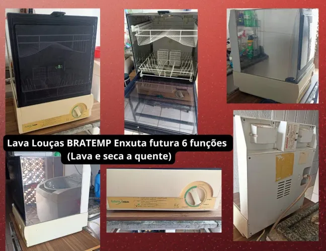 Máquina de lavar louças Brastemp modelo futura enxuta 6 funções