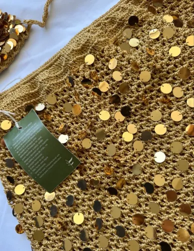 Conjunto crochê Paetês 
