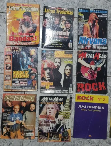 Lote 9 revista de bandas de rock metal massacre letras traduzidas head 