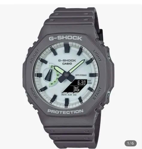 Casio G-Shock GA-2100HD-8A ? Hidden Glow (Cinza/Branco)