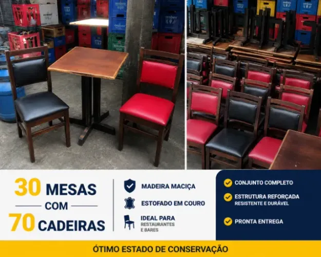 Mesas e cadeiras bar restaurante hamburgueria lote