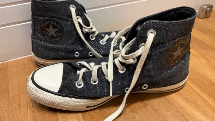All Star - Converse cano alto preto com brilhos bordados