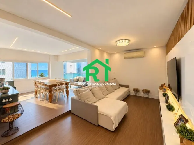 Apartamento à beira mar, vista mar com 3 quartos (3 suíte), 2 vagas e lazer à venda em Jar