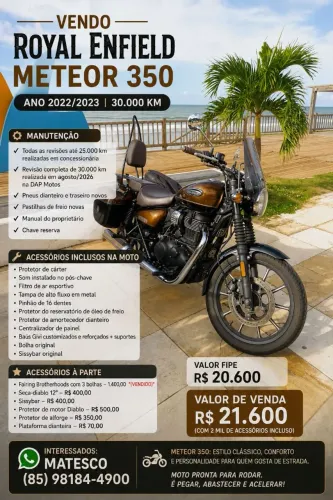 METEOR 350 EM ESTADO DE NOVO