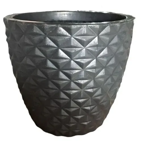 Vaso Cone concreto Dourado Estrela Gigante