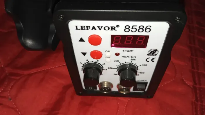 Estação de Solda e Retrabalho Lefavor 8586 Nova 127v Soprador Ferro de Solda Sem Uso Leia