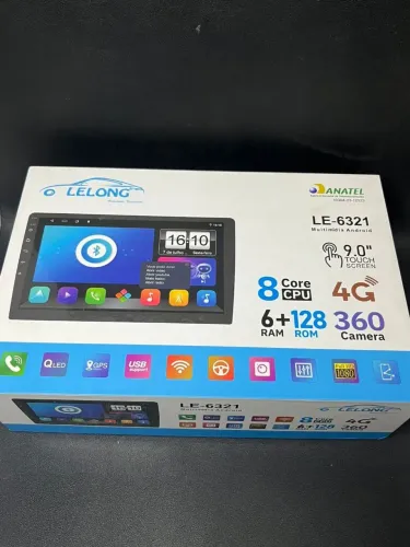 Multimidia universal 128GB 6RAM OCTACORE (Na caixa - kit chicote completo) Com Garantia