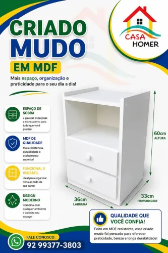 Mesa de cabeceira - criado Mudo... 01