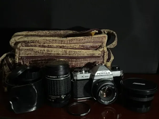 Câmera Pentax K1000 - Funcionando + Acessórios