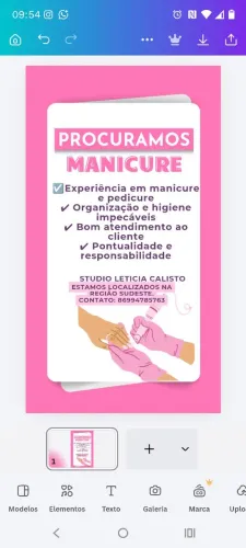 Procuro manicure 