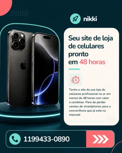 SITE de celular para receber o público do seu marketing no FB e Insta.