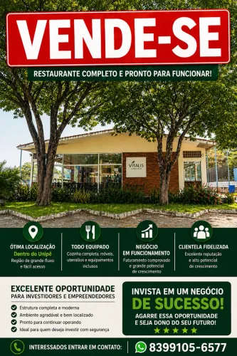 Vendo Restaurante completo em funcionamento no Unipê 