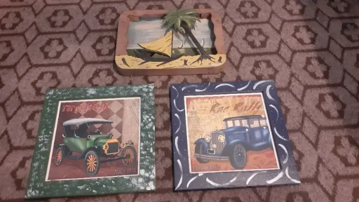 Kit com 3 Quadros Decorativos
