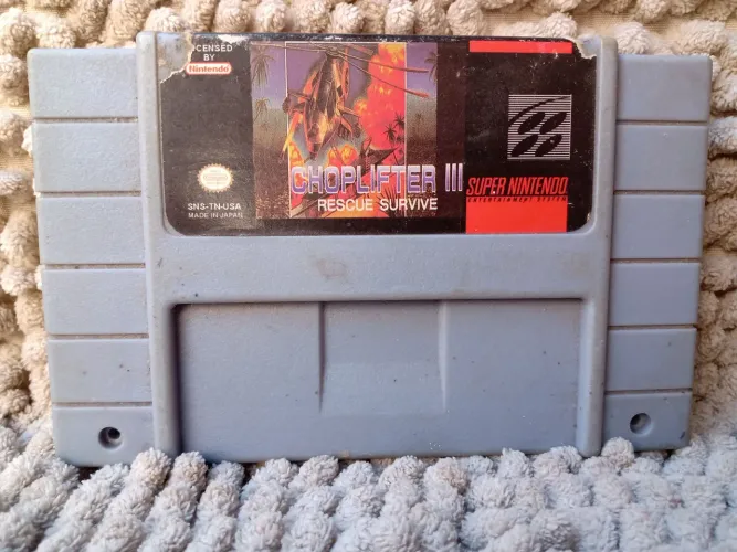 Cartucho Choplifter 3 Helicóptero Super Nintendo