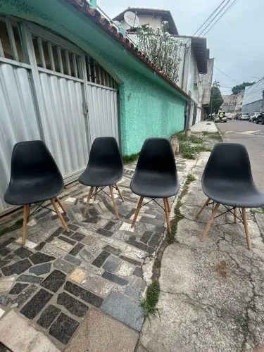 4 Cadeiras Easy Wood preta