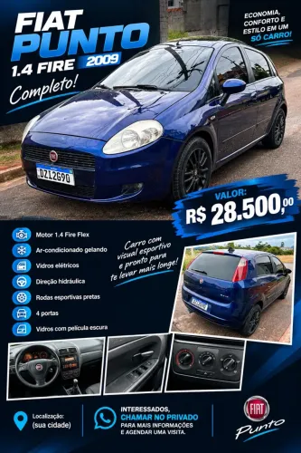 Fiat Punto ELX 1.4 Fire Flex 8V 5P 2009