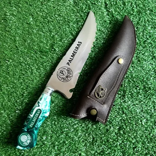 Faca Artesanal Churrasco Palmeiras 10 Pol. Inox C Bainha