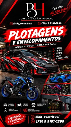 Plotagem para lojas e motos