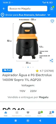 Aspirador de pô  em perfeito estado novo