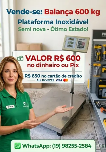 Balança Plataforma 600 kg 