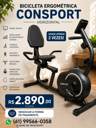 Bicicleta ergométrica consport horizontal