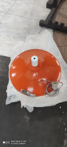 Kit luminárias chapéu chinês laranja 