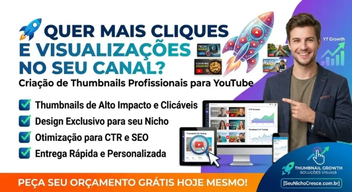 Criação de Thumbnails Profissionais para YouTube