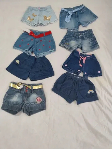 Kit Bermudas Jeans Infantil