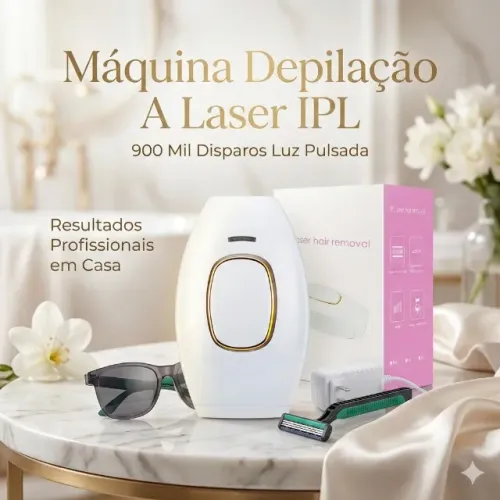 Máquina Depilação a Laser IPL 900 Mil Disparos Luz Pulsada JDK-881