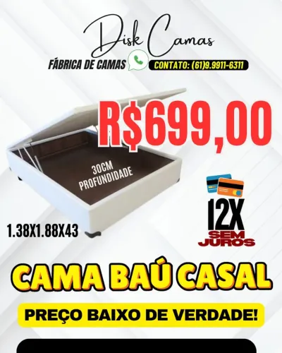 Cama box baú casal 138x188