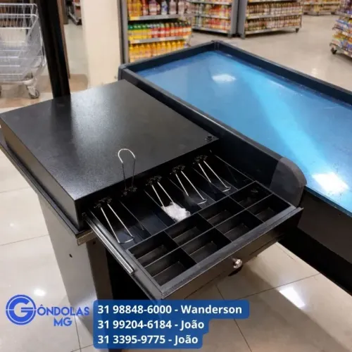 Gaveta caixa de dinheiro em aço