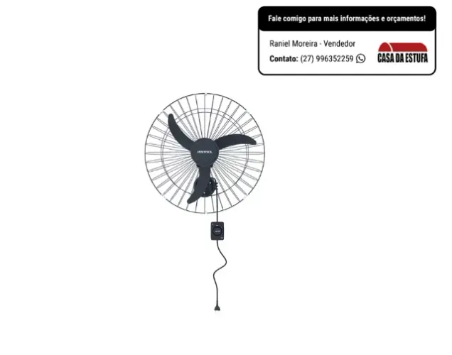 Ventilador Oscilatorio 60 cm Industrial Parede 200W - Venstisol - Bivolt
