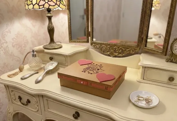 Caixa Porta Joias Dia da Noiva + Tiara de Strass Penteado Casamento