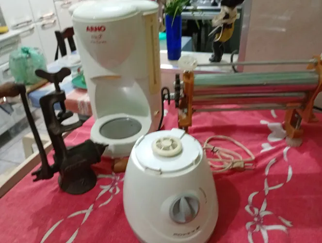 Cafeteira sem jarra liquidificador sem copo silindro pastel máquina de ferro moer carne