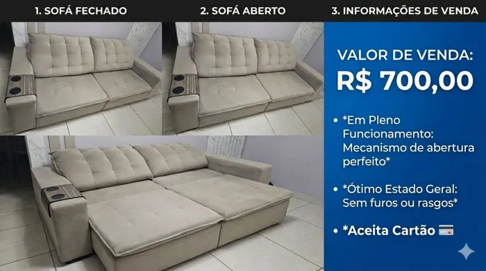 Sofá Retrátil/Reclinável