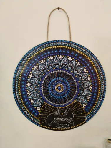 Mandala olho Grego com gato