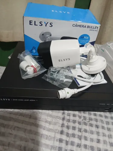 Kit CFTV Elsys Novo Completo - DVR 4 Canais ANPOE (Com HD Incluso