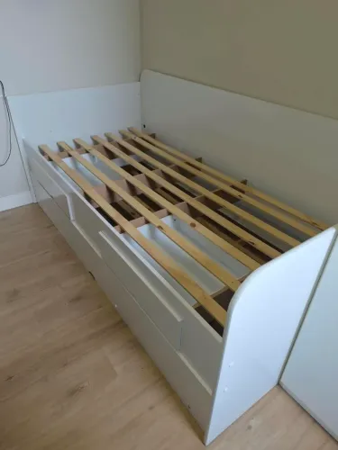 BICAMA DE SOLTEIRO COM 2 GAVETAS + COLCHÃO GAZIN D28 - R$ 650