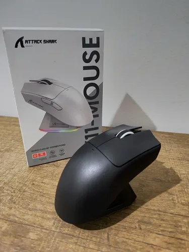 Mouse Gamer Attack Shark X11 Wireless RGB | Triplo Modo | Novo
