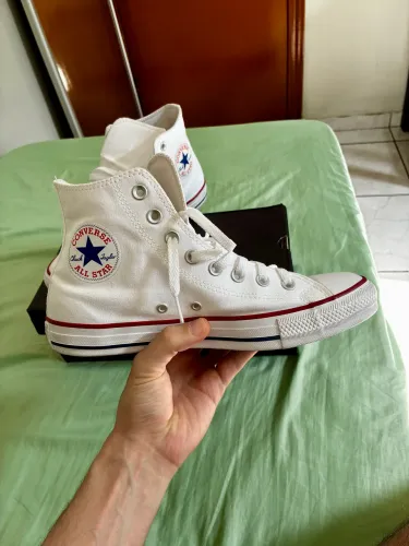 All Star Branco Seminovo Cano Alto 39