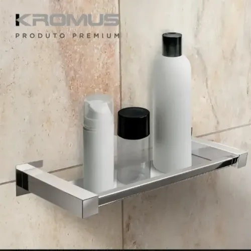 Prateleira Porta Shampoo 60cm Inox