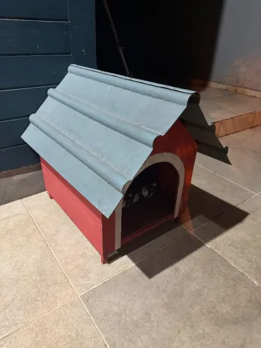 Casinha de cachorro de madeira para portes pequenos