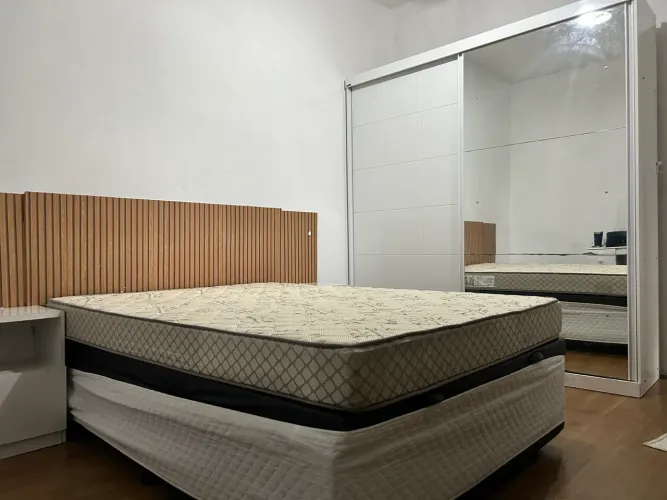 Cama box baú com colchão e cabeceira