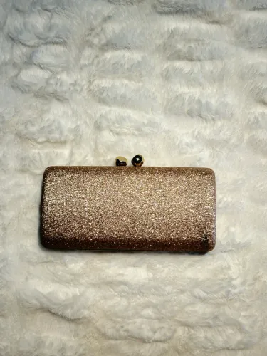 Clutch de Festa Rosé com Brilho - Usada