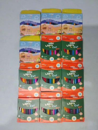 Lápis de cor (12 cx por R$ 10 reais)