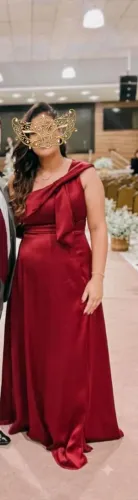 Vendo Vestido longo marsala, usado uma única vez!