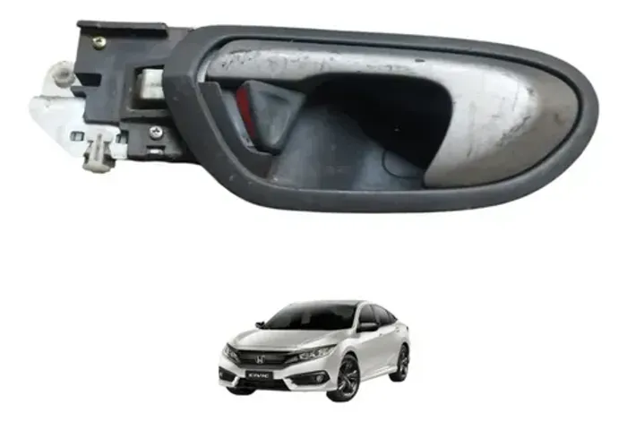 Maçaneta Interna Honda Civic 2007 A 2011 Traseira Direita Preto Traseira