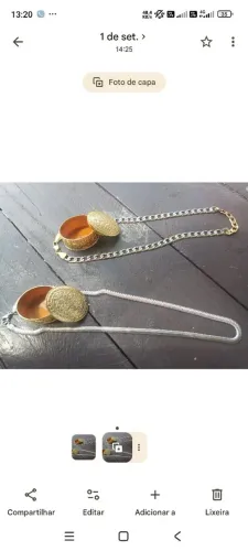 Vende-se cordões de aço prateado e cordão de aço prateado e dourado