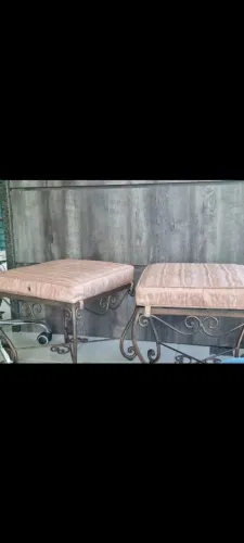 Sofa em ferro com poltronas e bancos